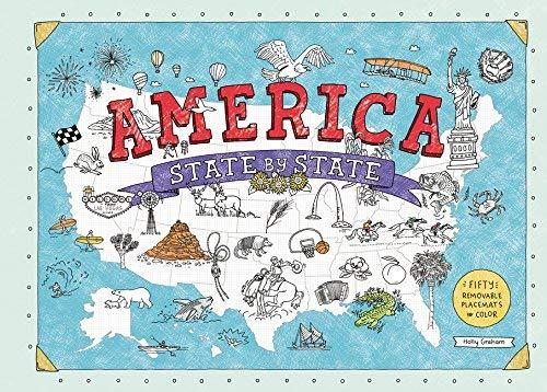 America State by State: Fifty Removable Placemats to Color