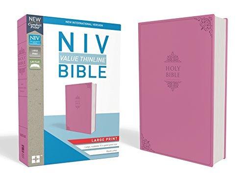 NIV Value Thinline Bible (Large Print, Orchid Leathersoft)