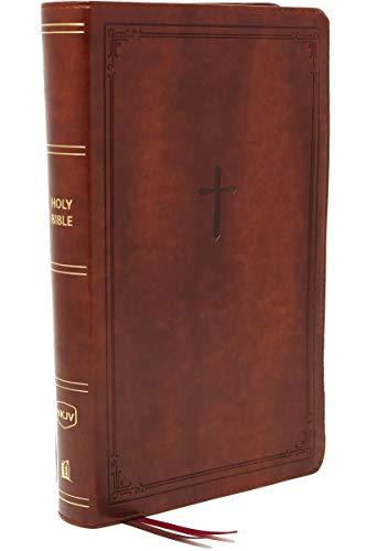 NKJV, Personal Size, Large Print Reference Bible (2653BR - Brown Leathersoft)