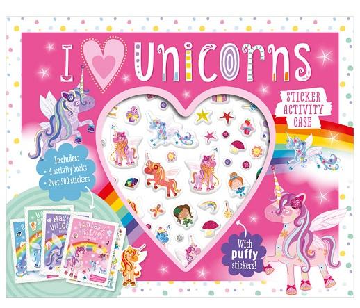 I Love Unicorns Sticker Activity Case