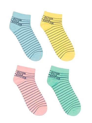 Library Card Ankle Unisex Small Socks (4-Pack)