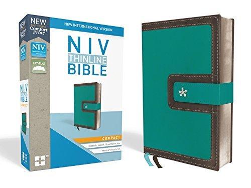NIV Thinline Bible, Compact (Turquoise/Chocolate Leathersoft)