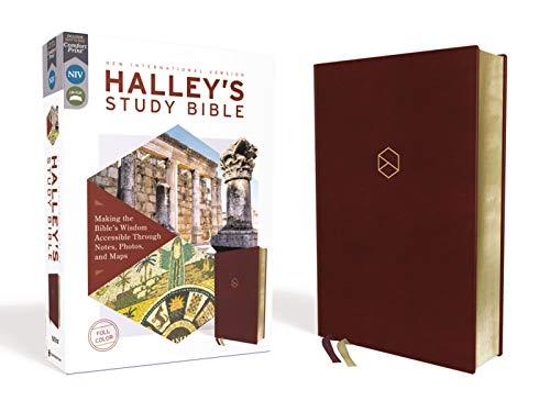 NIV, Halley's Study Bible (Burgundy, Leathersoft)