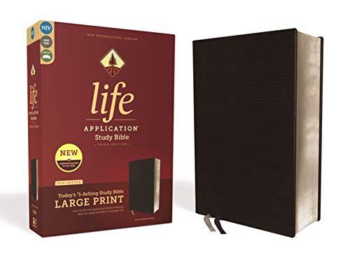 NIV, Large Print, Life Application Study Bible (Third Edition, Black, Bonded Leather)