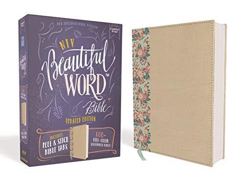 NIV Beautiful Word Bible (Updated Edition, Gold/Floral Leathersoft over Board)