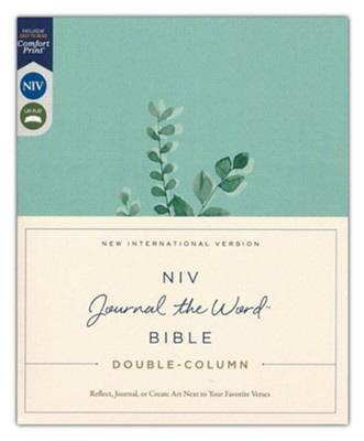 NIV, Double-Column, Journal the World Bible (Teal, Cloth Over Board)