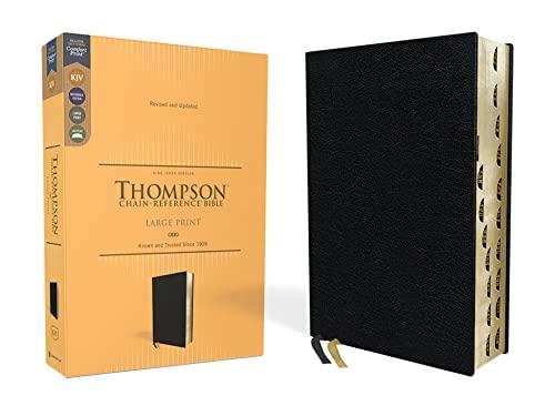 KJV, Large Print Thompson Chain-Reference Bible (Thumb Indexed, Black European Bonded Leather)