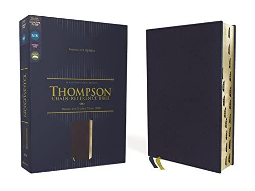NIV, Thompson Chain-Reference Bible (Thumb-Indexed, Revised and Updated, Navy, Leathersoft)