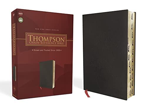 NKJV, Thompson Chain-Reference Bible (Thumb Indexed, Black Bonded Leather)