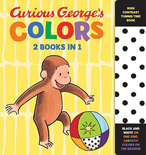 Curious George's Colors: High Contrast Tummy Time Book (2 Books in 1)
