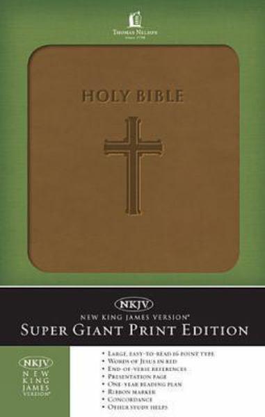NKJV Super Giant Print Edition (6333BWAL, Brown Leathersoft)