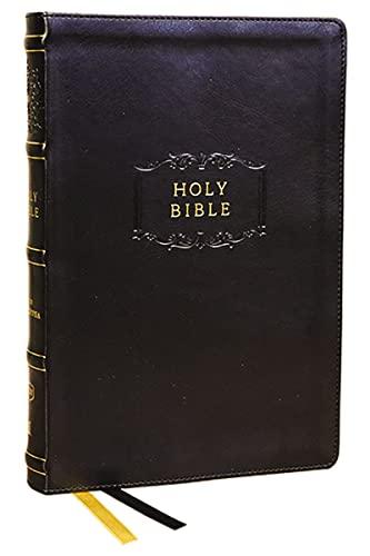 KJV, Center-Column Reference Bible With Apocrypha (#9743BK - Black Leathersoft)