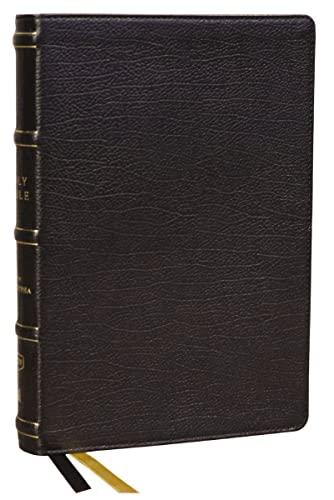 KJV, Center-Column Reference Bible With Apocrypha (Thumb Indexed, #9746BK - Black Genuine Leather)
