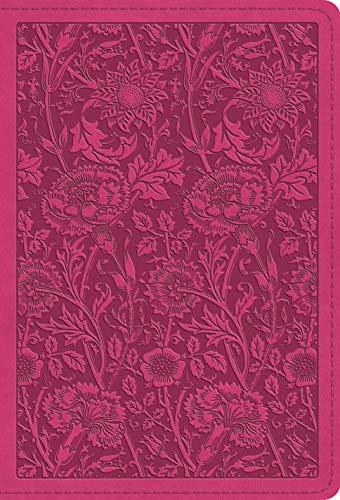 ESV Large Print Compact Bible (TruTone Berry, Floral Design)