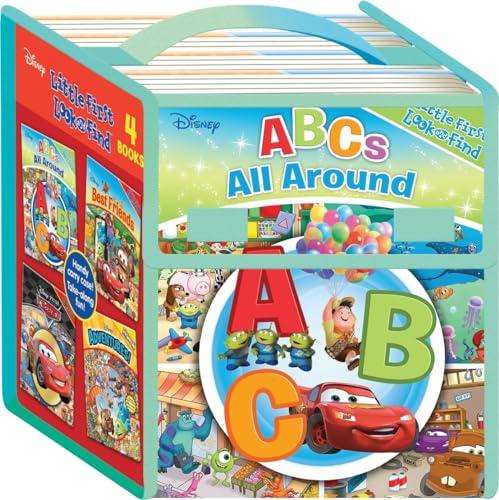 Disney: Little First Look and Find, 4 Book Set (ABC's All Around/ Best Friends/Cars/Adventures!)