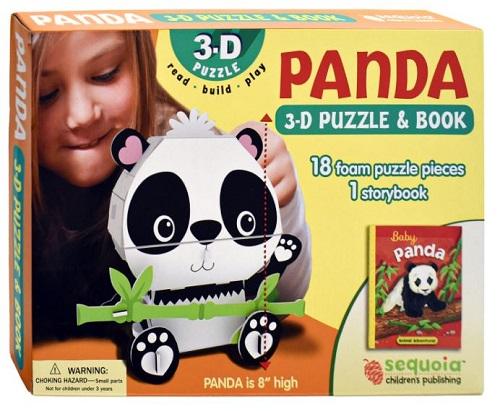 Panda 3-D Puzzle & Panda Book Set