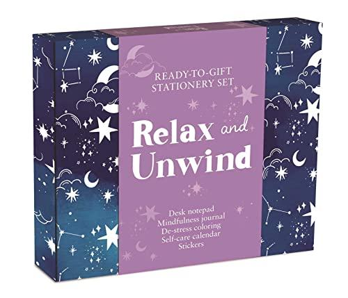 Relax and Unwind: Ready-to-Gift Stationery Set With Desk Notepad, Mindfulness Journal, De-Stress Coloring, Self-Care Calendar, and Stickers